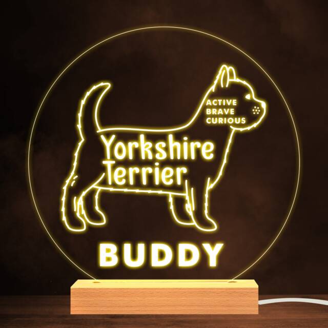 Yorkshire Terrier Dog Pet Personality Warm Lamp Personalised Gift Night Light - Bedroom - image 1