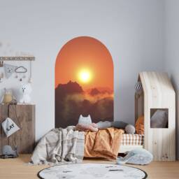 Arch Wall Decal , Sunset Mural Mountain Stickers Decor Bedroom Art Over Bed Nursery - thumbnail 2