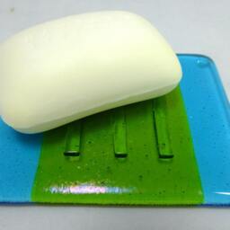 Made To Your Chosen Colours Glass Soap Dish - Custom Made in The Colours Of Your Choice Order & State Which You Would Like - thumbnail 2