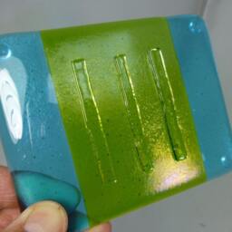 Made To Your Chosen Colours Glass Soap Dish - Custom Made in The Colours Of Your Choice Order & State Which You Would Like - thumbnail 3