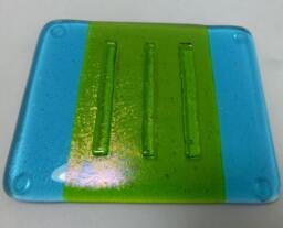 Made To Your Chosen Colours Glass Soap Dish - Custom Made in The Colours Of Your Choice Order & State Which You Would Like