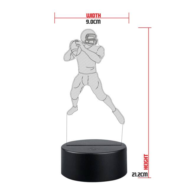 Personalised American Football Led Night Light Nfl Decor - image 1
