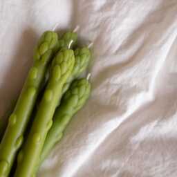 Beeswax Asparagus Candle Set, Unique Food Decor - thumbnail 3