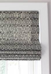 Galbraith & Paul Monarch Custom Roman Shades - Shown in Cadet On Natural Linen - Comes 6 Colors