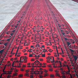 13 Ft, Long Runner Rug, Best Quality Turkmen Khamyab Khal Mohammdi, Bukhara Runner, Afghan Handmade Wool, Oriental Hallway Runner 13.0 X 2.9 - thumbnail 3