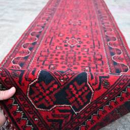 13 Ft, Long Runner Rug, Best Quality Turkmen Khamyab Khal Mohammdi, Bukhara Runner, Afghan Handmade Wool, Oriental Hallway Runner 13.0 X 2.9 - thumbnail 4