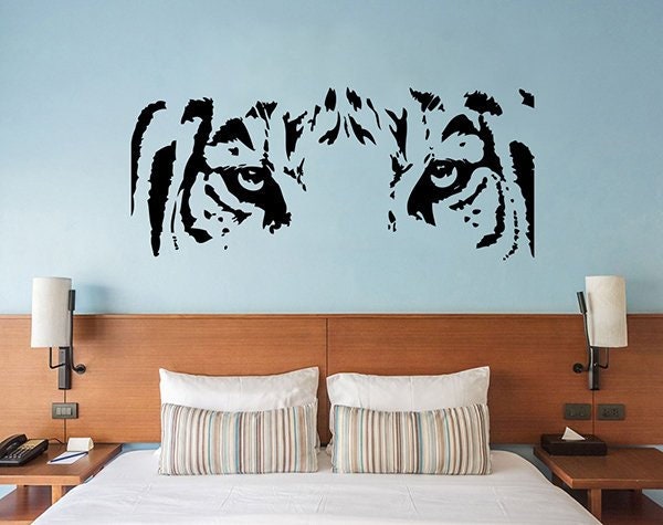 Tiger Wall Decal Vinyl Sticker African Animal Wild Cat Art Home Living Room Bedroom Office Safari Decor Poster Gift 2Twc - image 1