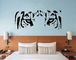 Tiger Wall Decal Vinyl Sticker African Animal Wild Cat Art Home Living Room Bedroom Office Safari Decor Poster Gift 2Twc - thumbnail 1