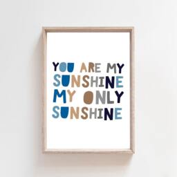 Set Of 2, You Are My Sunshine, Boys Nursery Prints, Bedroom Decor, Playroom Wall Art, Prints - thumbnail 3