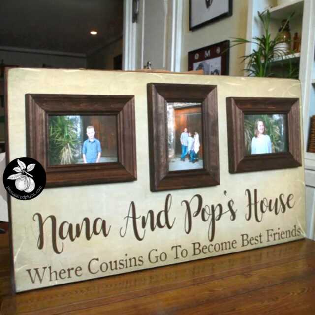 Personalized Grandparents Gift, Where Cousins Go To Become Best Friends, Picture Frame For Grandparents, Mothers Day Gift 16x30 - image 1