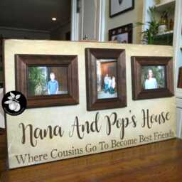 Personalized Grandparents Gift, Where Cousins Go To Become Best Friends, Picture Frame For Grandparents, Mothers Day Gift 16x30