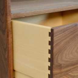 Chest Of Drawers, Solid Walnut/Oak Wood, Mid Century Credenza, Media Cabinet, Sandinavian Design - thumbnail 2