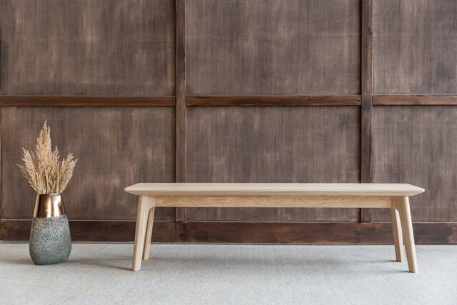 Handmade Oak Bench, Wooden Dining Table Bench - image 1