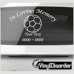 Soccer 1 in Loving Memory Custom Car Or Wall Vinyl Decal Stickers - Ilmsoccer1Et - thumbnail 1