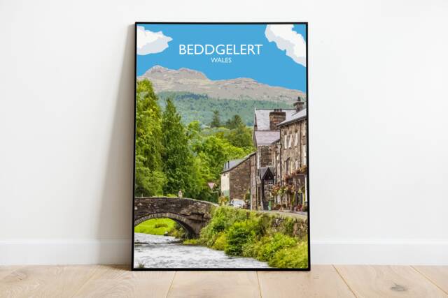 Beddgelert Wales Poster Snowdonia Travel Print - image 1