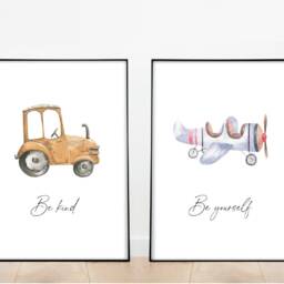 Vehicle Quote Prints Boys Nursery Decor, Set Of 6 - A4 - thumbnail 3