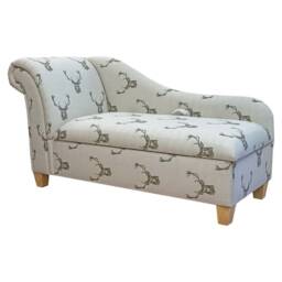 Handmade Large Stag Head Storage Chaise Longue Ottoman Sofa, British Made - thumbnail 3