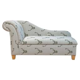 Handmade Large Stag Head Storage Chaise Longue Ottoman Sofa, British Made - thumbnail 2