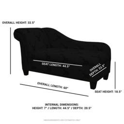 Handmade Large Stag Head Storage Chaise Longue Ottoman Sofa, British Made - thumbnail 4