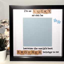Brother Scrabble Art Photo Frame - Birthday Christmas Everyday Gift Present - thumbnail 2