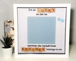 Brother Scrabble Art Photo Frame - Birthday Christmas Everyday Gift Present