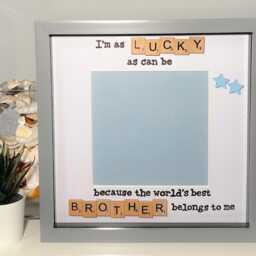 Brother Scrabble Art Photo Frame - Birthday Christmas Everyday Gift Present - thumbnail 3
