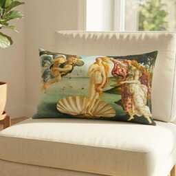 Birth Of Venus Cushion Cover Botticelli Art, Double Sided Velvet Pillow - thumbnail 3