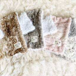 Fawn Minky Lovey Baby Blanket With Faux Fur For Nursery - thumbnail 4