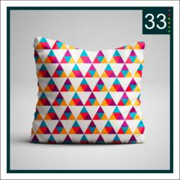 Pillow, Cushion, Gift, Pillow Cover, Geometric Style, Decorative Pillow, Handmade, Design Fabric, Unique Design, 16x16 Inch - thumbnail 3