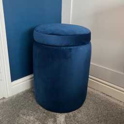 Handmade Velvet Storage Stool Luxury Ottoman Pouffe, Bold Velvet Colours - thumbnail 2