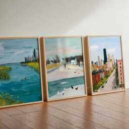Set Of 3 Illinois Posters, Usa Wall Art Prints, Travel Poster Set, City & Nature Midwestern Landscape Posters - thumbnail 2