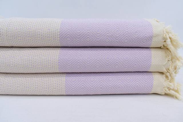 Blanket, Turkish Blanket, Throw, Lilac Diamond Blankets Bed Cover, Organic Cotton Towels, 79x90 Blanked , Bedding Blanket, Iso-Nfs-Pk - image 1