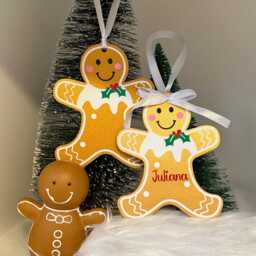 Personalised Gingerbread Man Bauble Christmas Pudding Decoration - thumbnail 4