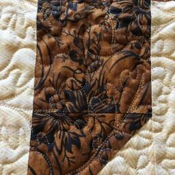 Fall Harvest Throw Quilt Or Wall Hanging Earth Tone Colors 43x54 in Patchwork Panel Housewarming Wedding Gift Ideas Blanket Bedding - thumbnail 3