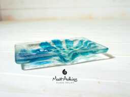 Ammonite Fused Glass Soap Dish 13x10cm - 5x4