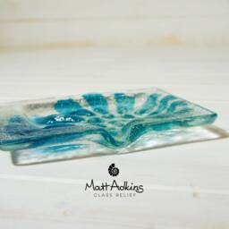 Ammonite Fused Glass Soap Dish 13x10cm - 5x4 - thumbnail 2