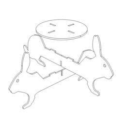 Rabbit Flowerpot Template Cnc Laser Cut Planter - Digital Download - thumbnail 4