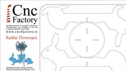 Rabbit Flowerpot Template Cnc Laser Cut Planter - Digital Download - thumbnail 1