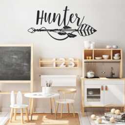 Boho Arrow Name Wall Decal - Custom Vinyl Sticker Bohemian Nursery D??cor Baby Art For Kids Room - thumbnail 3