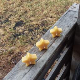 Floating Star Beeswax Candles - Set Of 3 Michigan - thumbnail 2