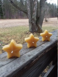 Floating Star Beeswax Candles - Set Of 3 Michigan - thumbnail 1