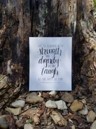Proverbs 3125, 8x10 Christian Print, Scripture, Bible Verse, Gift For Her, Mother's Day, 31, Minimalist, Women - thumbnail 1