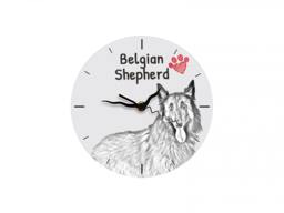 Belgian Shepherd, Free Standing Mdf Floor Clock With An Image Of A Dog - thumbnail 1