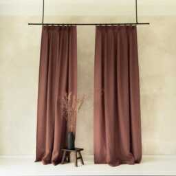 Custom Linen Curtains, Pinch Pleat Curtain Panels, Natural Pleated Drapes - thumbnail 2