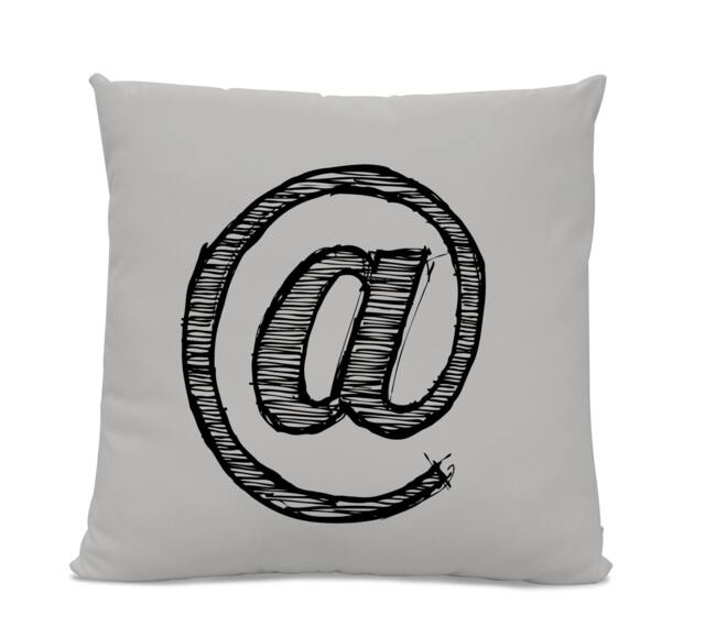 At Symbol Pillow - Letter With @ Monogrammed Custom Throw