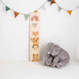 Children's Growth Chart, Christening, Children's Woodland Animal Wooden Birth Gift, Nursery Decor