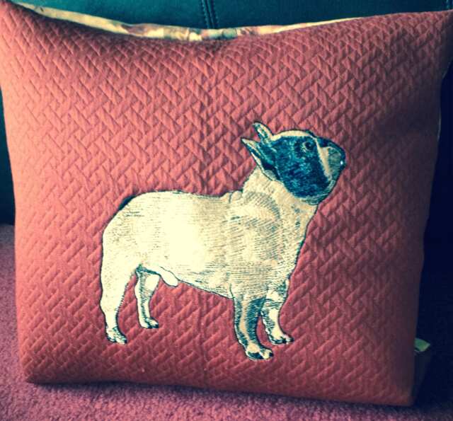 Dog Lovers Gift/Embroidered Dog/ Reversible Pillow Cover/Dog Design & Floral Breed Case/Dogs - image 1