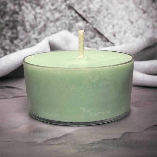 Cucumber Melon Scented Candles Tealights 100% Soy Seafoam Green - image 1