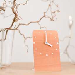 Wooden Table Clock, Modern & Silent - Small Grandfather Clock in Oak, Walnut Or Pear Wood - thumbnail 4