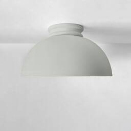 xl Pompeii - Ceramic Flush Mount Ceiling Light Handmade Minimalist Dome Fixture in Fog Gray - thumbnail 3